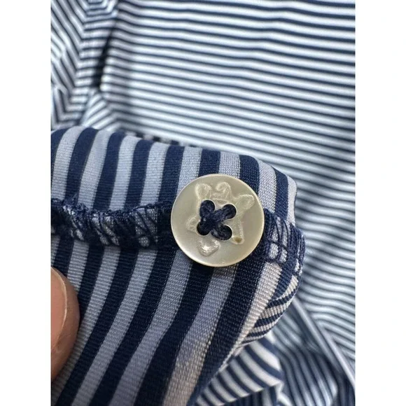 Turtleson Polo Shirt Mens Large Blue Zurich Classic TPC Performance Golf New - Picture 7 of 9